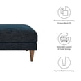 thumbnail image 6 of Ottoman Accent Chair, Blue Navy, Fabric, Living Kitchen Cafe Bistro Hospitality Restaurant, Modern Contemporary HB36240, 6 of 8