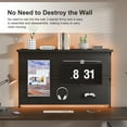 thumbnail image 5 of Large Metal Pegboard Desk Organizer & Dual Monitor Stand, Privacy Panel, 5 of 14