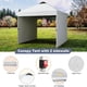 thumbnail image 3 of Commercial Resistente Pop Up Canopy Tent 2 Removable Side Panels Privacy cm de Anchoheeled Carry Bag 4 Sandbags Portátil Sun Shelter para Camping Beach Parties & Events, 3 of 5