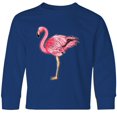 thumbnail image 3 of Inktastic Pink Flamingo Long Sleeve Youth T-Shirt, 3 of 5