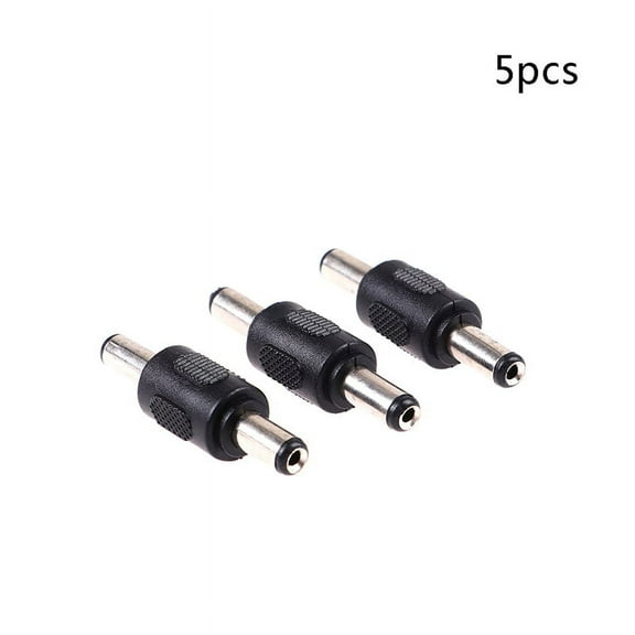 5x DC Coupler Male to Male M/M 5.5mm x 2.1mm Barrel Jack Power Connector PlugWA