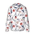 thumbnail image 2 of Picia Tulips Flowers Women's Men's UPF 50+ Sun Protection Hoodie Shirt Long Sleeve SPF Fishing Outdoor UV Hiking Lightweight Shirts-X-Large, 2 of 9