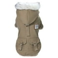 thumbnail image 2 of kladzum Dog Clothes Fashion Handsome Military Style Pet Dog Cotton Coat with Hat Fall and Winter Warm Dog Winter Coat Dogs Costume Jacket, 2 of 4