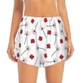 thumbnail image 4 of Lsque Ladybug With Dandelion Printed Women's Running Shorts with Liner Pockets,Elastic Quick Dry Workout Athletic Gym Yoga Shorts,Womens High Waist Shorts-Medium, 4 of 9