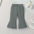 thumbnail image 7 of mgoYE Baby Girl Clothes 0-3 Months Preemie Newborn Baby Girl Clothes Infant Romper Fall Winter Outfits Gifts for Girls Cute Bell Bottoms Pant Sets(Grey,6-9 Months), 7 of 7