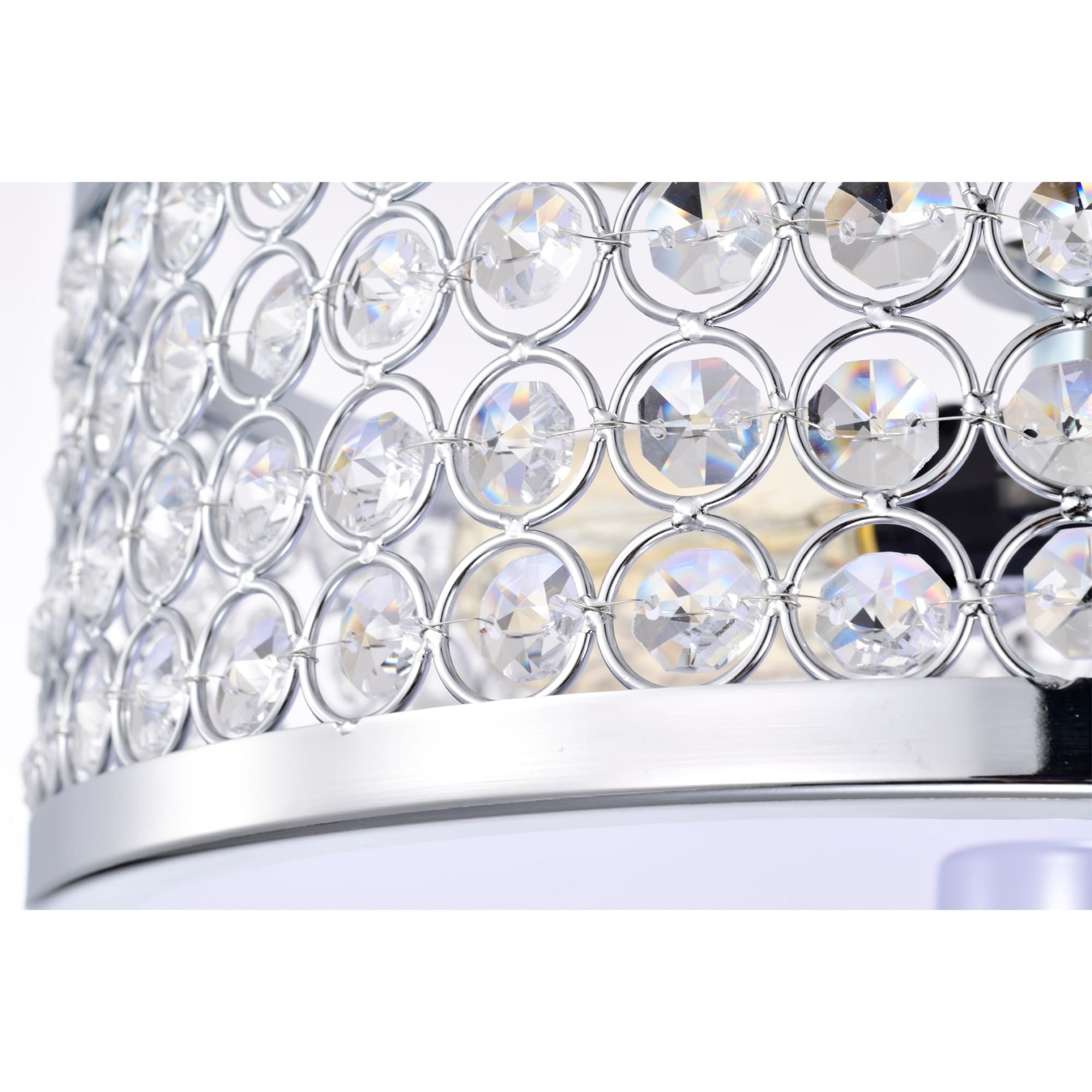 Eudocia 13 in. 2-Light Indoor Polished Chrome Finish Chandelier with Light Kit