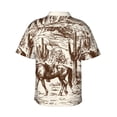 thumbnail image 3 of Uemuo Western Desert Cowboys2 Printed Regular Fit Short Sleeve Casual Hawaiian Shirt for Men,Aloha shirt,Tropical shirt,Floral print shirt,Vacation Beach shirt-3X-Large, 3 of 9