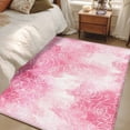 thumbnail image 4 of 3'x5' Rug for Living Room Bedroom, Valentine's Day Washable Area Rugs Non-Slip Carpet Mats, Watercolor Roses Floral Ombre Romantic Indoor Low Pile Area Rug Runner for Kitchen, Mudroom, 4 of 8