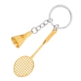 thumbnail image 5 of FELTECHELECTR Zinc Alloy Badminton Racket Keychain 4.6X1.2X0.6In Sports Enthusiast Style 1Pack for Hanging Accessory, 5 of 8