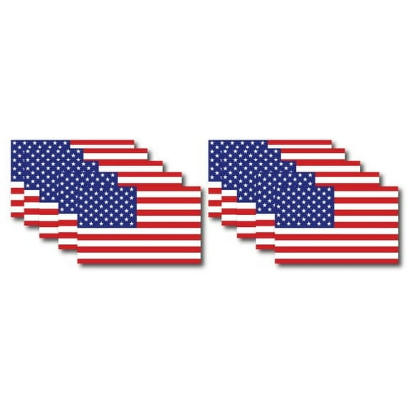 Magnet Me Up American Flag Magnet Decal, 10 Pack, 2.75x4 In, Vinyl Automotive Magnet