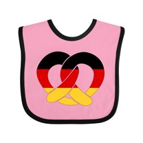 Inktastic German Flag in Pretzel Shape Boys or Girls Baby Bib