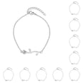 thumbnail image 3 of Minnieouse Pulseras de tobillo Oro Plata Rosas Decoraciones Regalos del Día de San Valentín Accesorio de moda Cadena de pie Tobilleras para mujer Plata Type1 NO1 Minnieouse CBP253780, 3 of 6