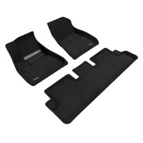 3D Maxpider 2020-2023 Fits Tesla Model 3 Elegant 1st Row 2nd Row Woven Nylon Floor Mat Black L1TL02604709