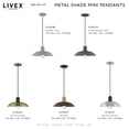 thumbnail image 6 of 41193-01 Livex Lighting Metal Shade - 1 Light Mini Pendant in Coastal Style - 12.5 Inches wide by 11.25 Inches high-Antique Brass Finish, 6 of 10