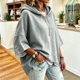 thumbnail image 6 of WULMLEO Oversized Hoodies for Women Stretch Drawstring Hooded Sweatshirts Pockets Light Green 2XL, 6 of 7