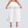 thumbnail image 5 of Htrmlpk Women Yoga Pants Elastic Waist Cropped Trousers Athletic Workout Running Jogging Pants with Pocket, 5 of 7