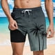 thumbnail image 1 of Ceisia Men's Palm Tree Print Loose Fit Quick Dry Beach Shorts with Inner Lining Black S Gifts, 1 of 5