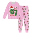 thumbnail image 4 of MAIHAN-Christmas 67 Shirts and Pants Outfit Set for Kids Six Seven 6 7 meme 2Pcs Pajamas Clothes Set Boys Girls Outfit(B-Pink,Pink), 4 of 4