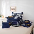 thumbnail image 6 of Castle Fairy Sport Football Bedding Comforter Set 7-Piece for Female Men Adults,Rugby Ball Gamer King Bedding Sets,Grey Blue Ultra Soft Bed Sheets,Ultra Soft Home Decor,Reversible, 6 of 8