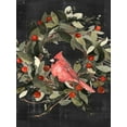 thumbnail image 2 of Scarvey, Emma 19x24 Gold Ornate Wood Framed with Double Matting Museum Art Print Titled - Christmas Cardinal I, 2 of 4