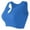 Blue, variant on Dealovy Sports Bras for Women High Support Wireless Workout Gym Bras Ribbed Knit Seamless Crop Tank Tops