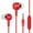 Red, variant on Deyuer Universal 3.5mm Plug In-Ear Music Bass Wired Earphones Sports Headsets with Mic
