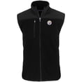 thumbnail image 2 of Men's Cutter & Buck Black Pittsburgh Steelers Primary Mark Big & Tall Cascade Eco Sherpa Fleece Full-Zip Vest, 2 of 3