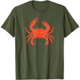 thumbnail image 1 of Ocean Sea King Crab Animal Cool Orange Crab for Crab Lovers T-Shirt, 1 of 1
