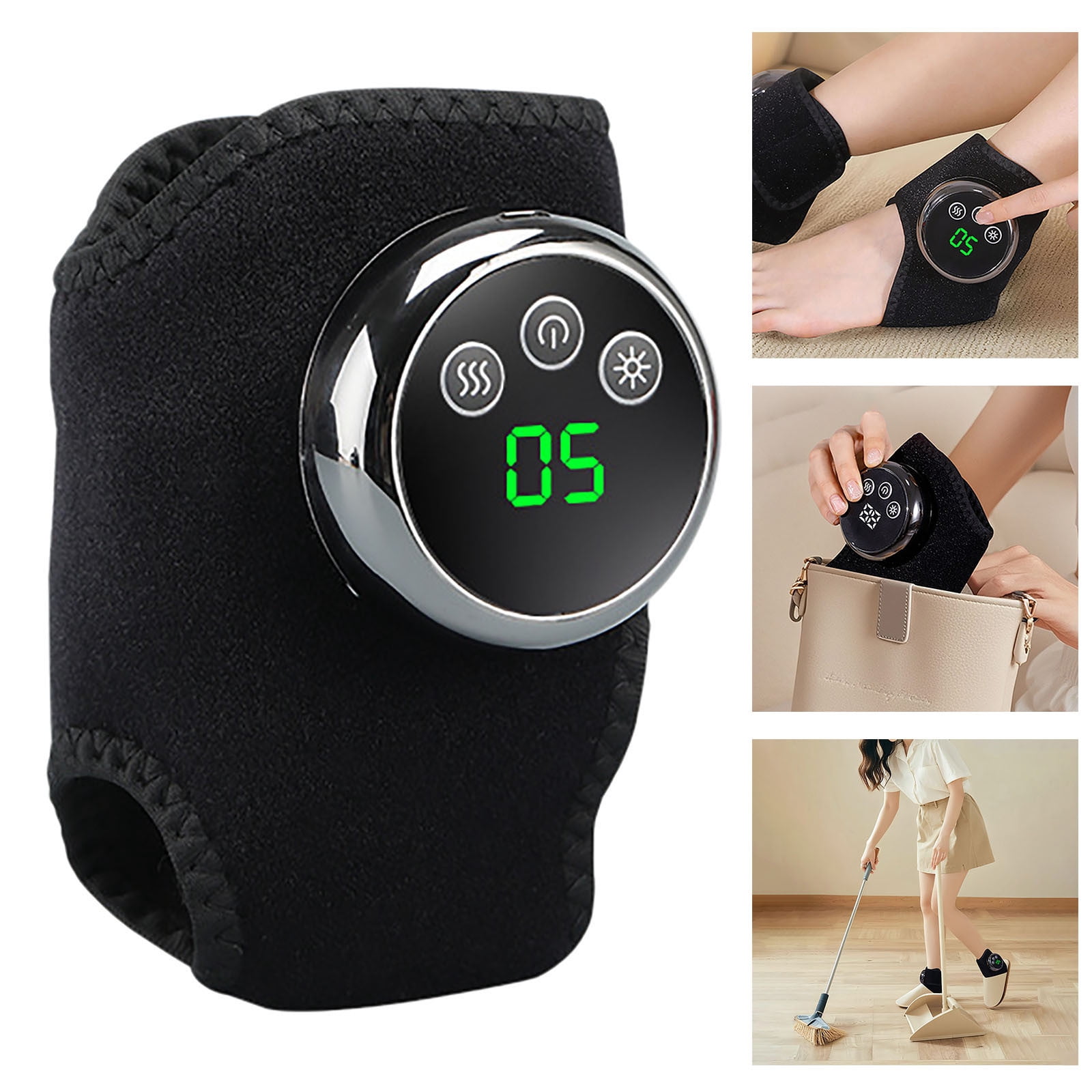 Foot Massager for Pain Relief, Heated Feet Massager With Kneading & Vibration Wireless & Portable Foot Warmer For Relaxation Home And Travel Use