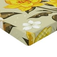 thumbnail image 2 of Ambesonne Spring Fitted Sheet, Floral Narcissus Branch, King Size, Yellow Khaki Cream, 2 of 3