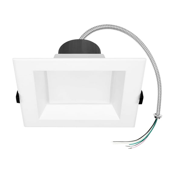 Maxxima 6 in. Recessed Commercial LED Square Downlight, Selectable Color Temperature / Wattage, up to 1850 Lumens