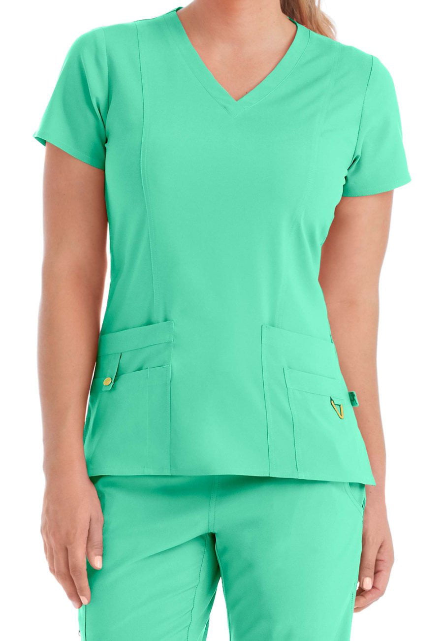 Activate by Med Couture Women's 8408 V-Neck Performance Scrub Top 