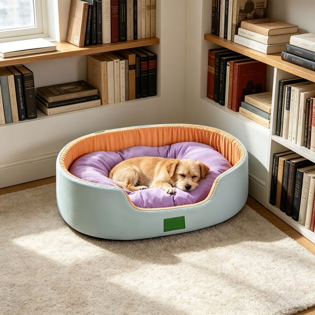Cama para mascotas pequeñas de todas las estaciones con funda lavable, cojín suave para gatos y perros, 30x40 cm, multicolor.