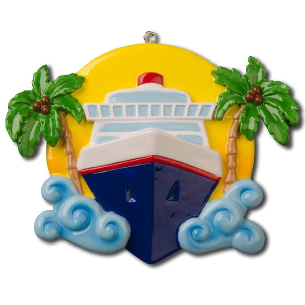 Travel Cruise Ship Personalized Christmas Ornament DOITYOURSELF
