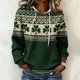 thumbnail image 2 of Camisetas Largas de Verano para Mujeres con Capucha Suelta Impresa en el Día de San Patricio con Bolsillos Camiseta de Cuello Redondo de Manga Larga, Top Casual, 2 of 5