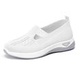 thumbnail image 2 of EliteGoogv Womens Walking Shoes Mesh Upper Round Toe Slip On Flat Shoes for Women Non Slip Rubber Sole Lightweight Casual Footwear US :7.5, 2 of 8