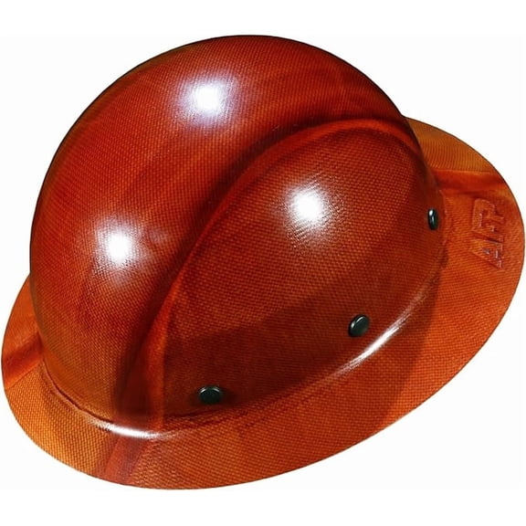 AFP Fiber Full Brim Hard Hat | 6 Point Ratchet Suspension | OSHA & ANSI Rated | Hard Hats for Men | Premium Construction Helmets for Safety
