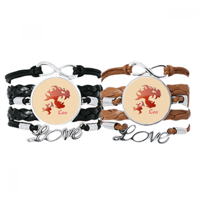 Confianza de Leo Pulsera pareja de cuerdas de cuero Unbranded M