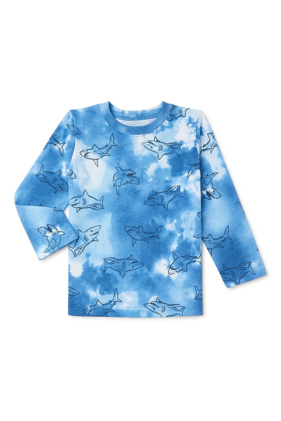Baby and Toddler Boy Long Sleeve Printed T-Shirt, Sizes 12M-5T