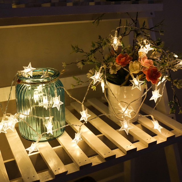 Lámpara 20 LED 3m Star Light String Interior Exterior Decoración para jardín intermitente Ehuebsd Para estrenar
