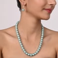 thumbnail image 2 of Ratnavali Jewels Shell Cultured 10mm Pearl Necklace for Women With Hook Earrings, 2 of 5