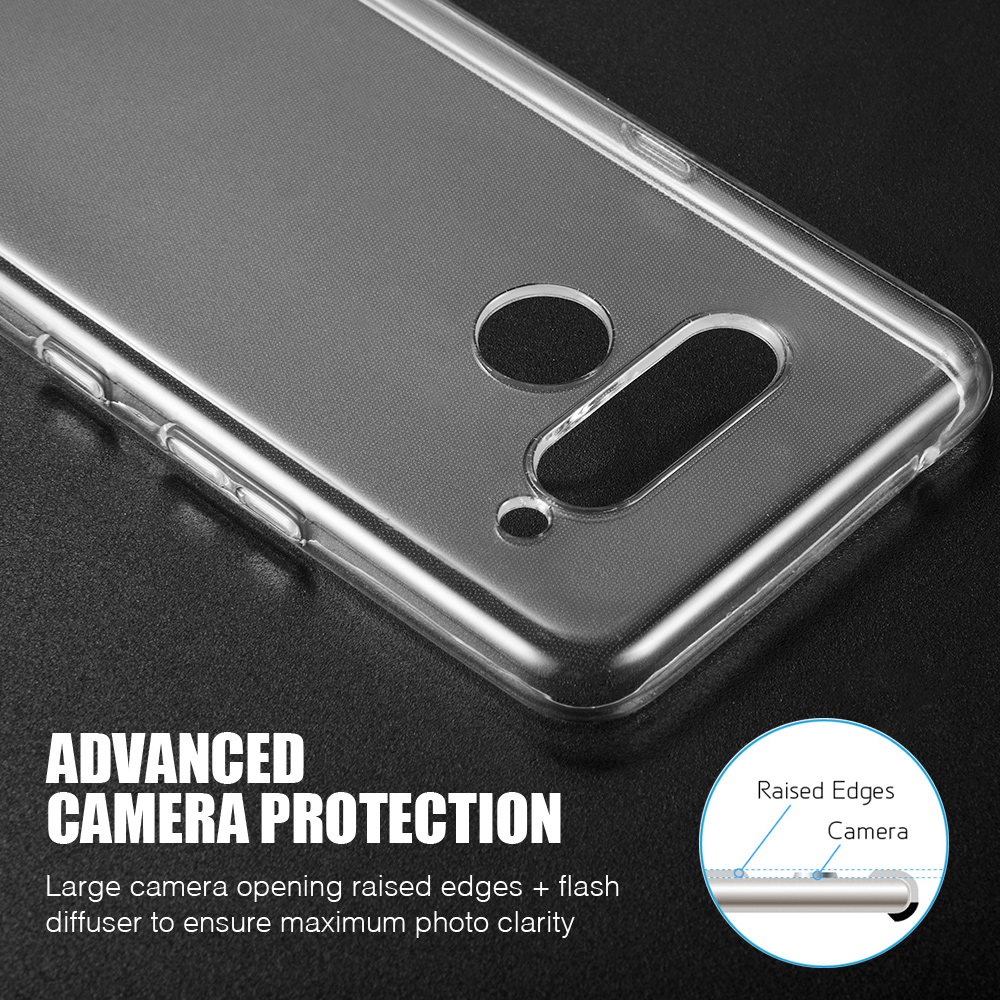LG  High Quality Crystal Skin Case for LG V50 ThinQ Sprint&#44; Verizon - Clear - image 4 of 6