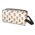 thumbnail image 2 of Goofa Tigers go in for Sports Printed Toiletry Bag with Handle,Large Capacity Travel Makeup Cosmetic Bag for Women, Carry on Airport Airline Compliant Bag, 2 of 9