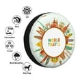 thumbnail image 4 of Kdxio Spare Tire Cover for RV Trailer, Waterproof Wheel Cover,Camper Spare Tire Cover Fit for Rv SUV Truck Travel Trailer 15 inch-World Travel3, 4 of 8