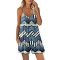 thumbnail image 2 of Summer Saving Wycnly Jumpsuits for Women Dressy Loose Wide Leg Spaghtti Strap Baggy Short Jumpsuits with Pocket Summer Crewneck Sleeveless Leopard Print Mini Trendy Rompers Navy xl, 2 of 4