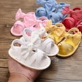thumbnail image 6 of JSCDRPDWL Girls Size 4 Sandals Summer Half Soles Dance Shoes Girls Children Baby Toddler Shoes Girls Sandals Flat Bottom Light Open Toe Solid Color Bow Back Strap Comfortable, Summer Solid Color Bow, 6 of 9