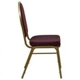 thumbnail image 5 of Flash Furniture HERCULES Series Dome Back Stacking Banquet Chair in Burgundy Patterned Fabric - Gold Frame, 5 of 13