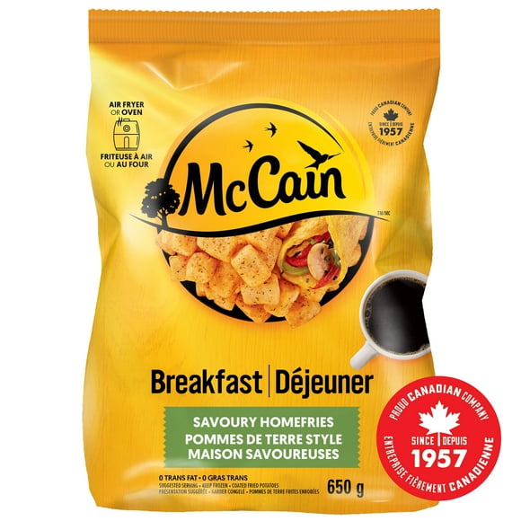 McCain® Savoury Homefries, Made in Canada from domestic and imported ingredients, 650g