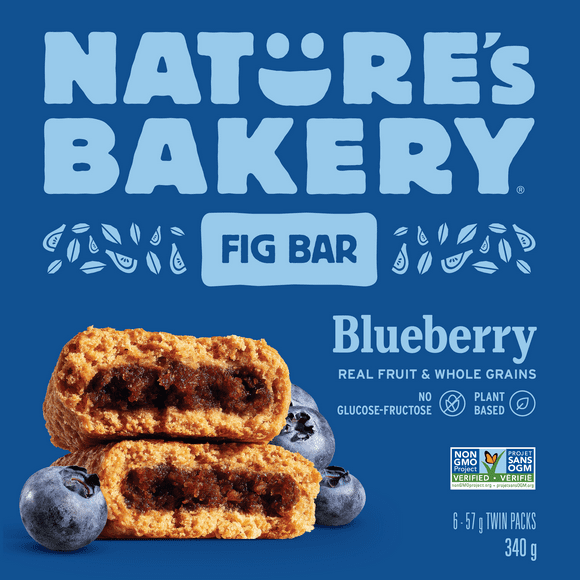 Nature's Bakery Blueberry Fig bar, Soft Baked, Whole Grains, Plant Based, Dairy Free, Nut Free, Non GMO Project Verified, Made with real Fruit, Nature's Bakery Blueberry Fig bar