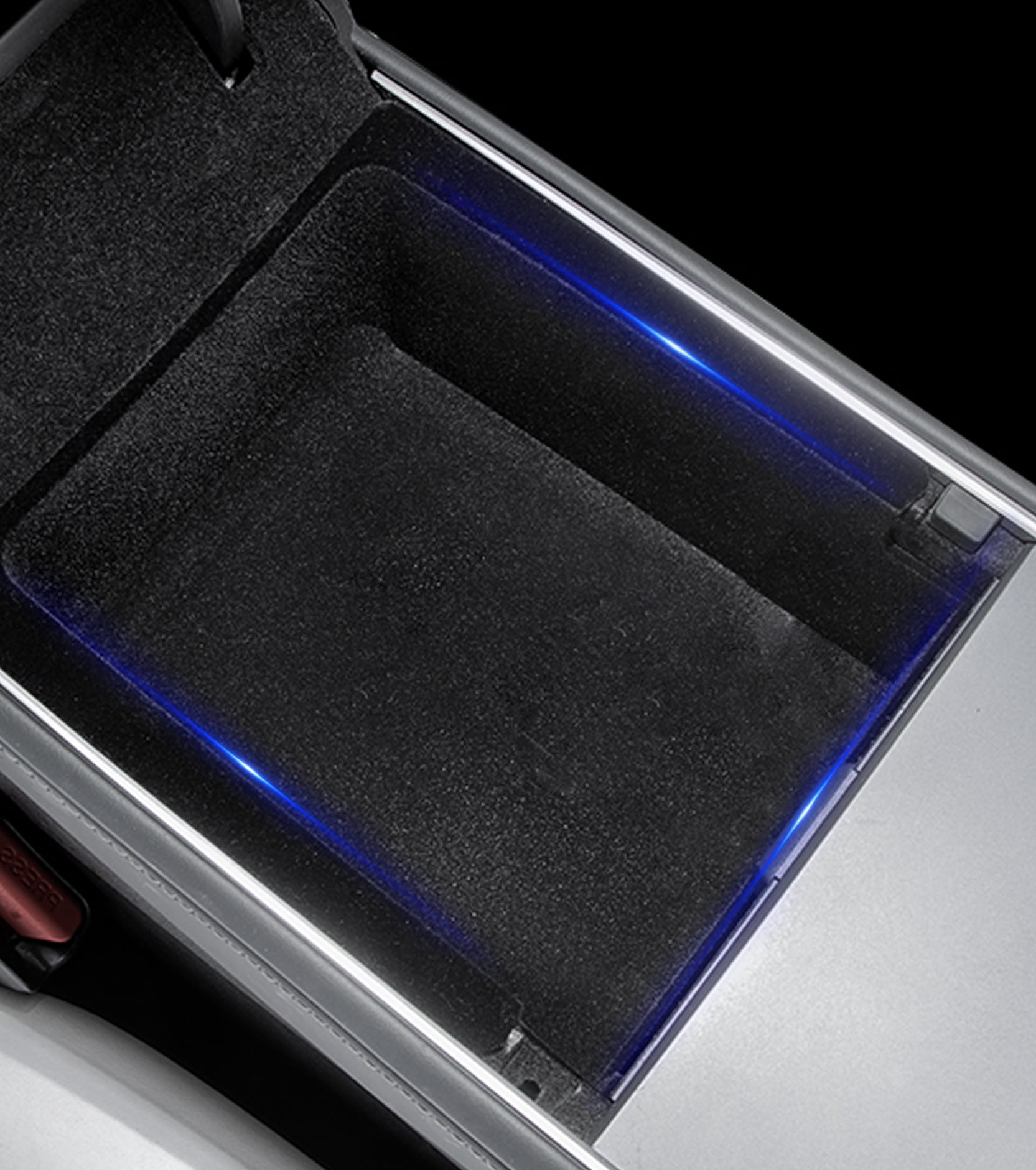 Center Console Tray Organizer Replacement For 2025-2026 Tesla Model Y Juniper Front and Rear 2Pcs Automotive Car Organizers Storage Flocking